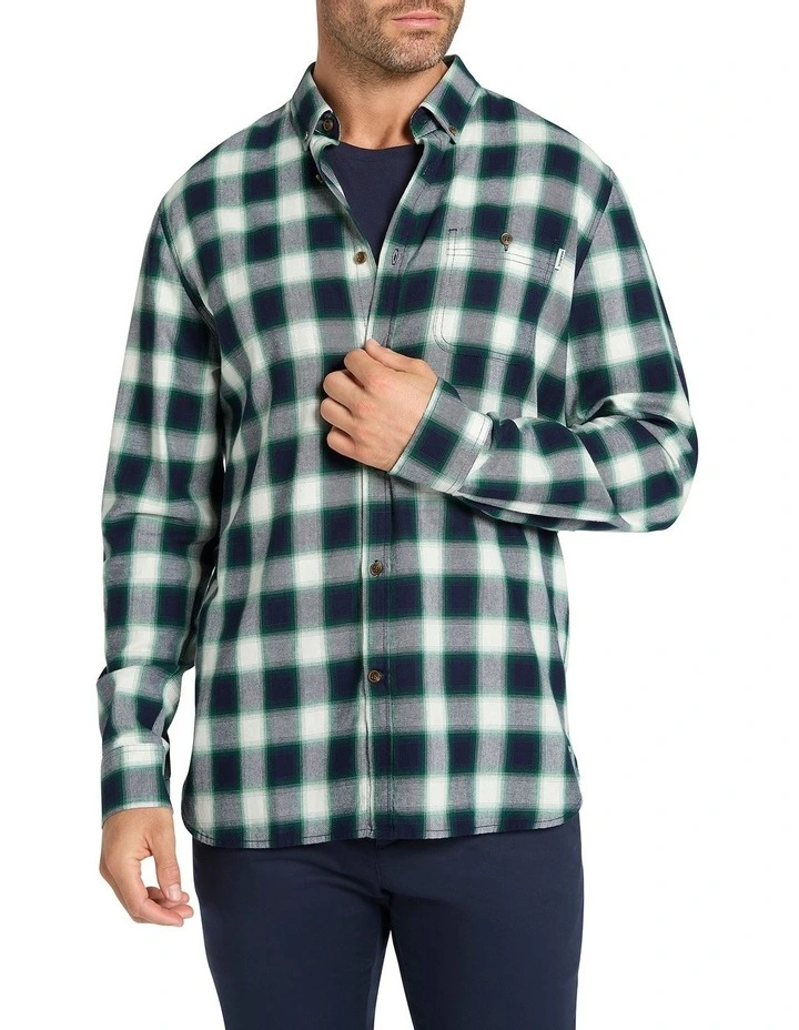 Tobey Check Shirt in Emerald Check