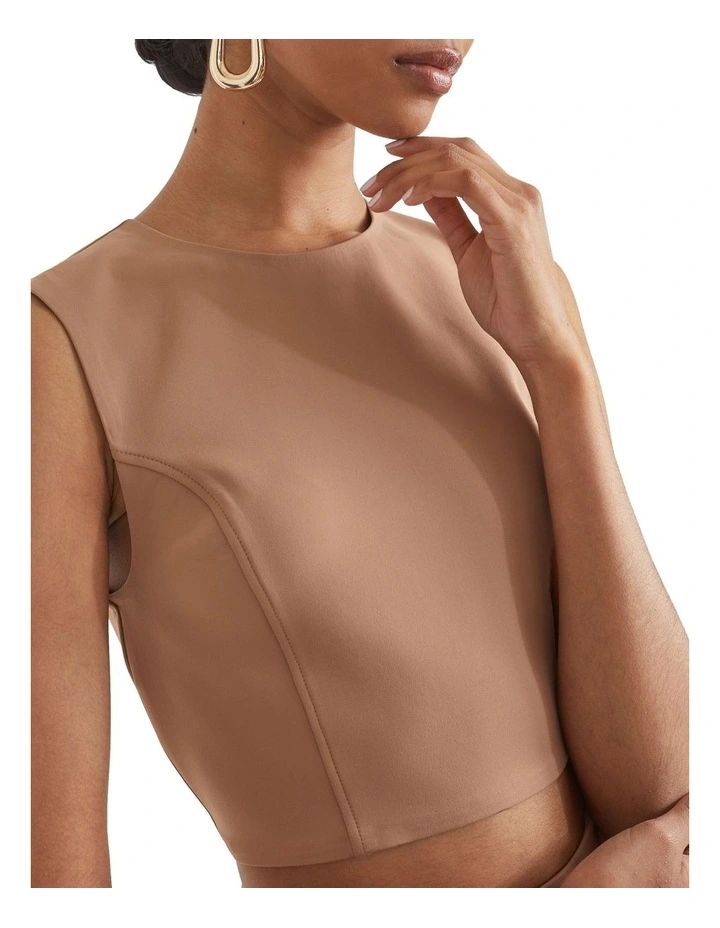Scuba Shell Top in Rose Taupe