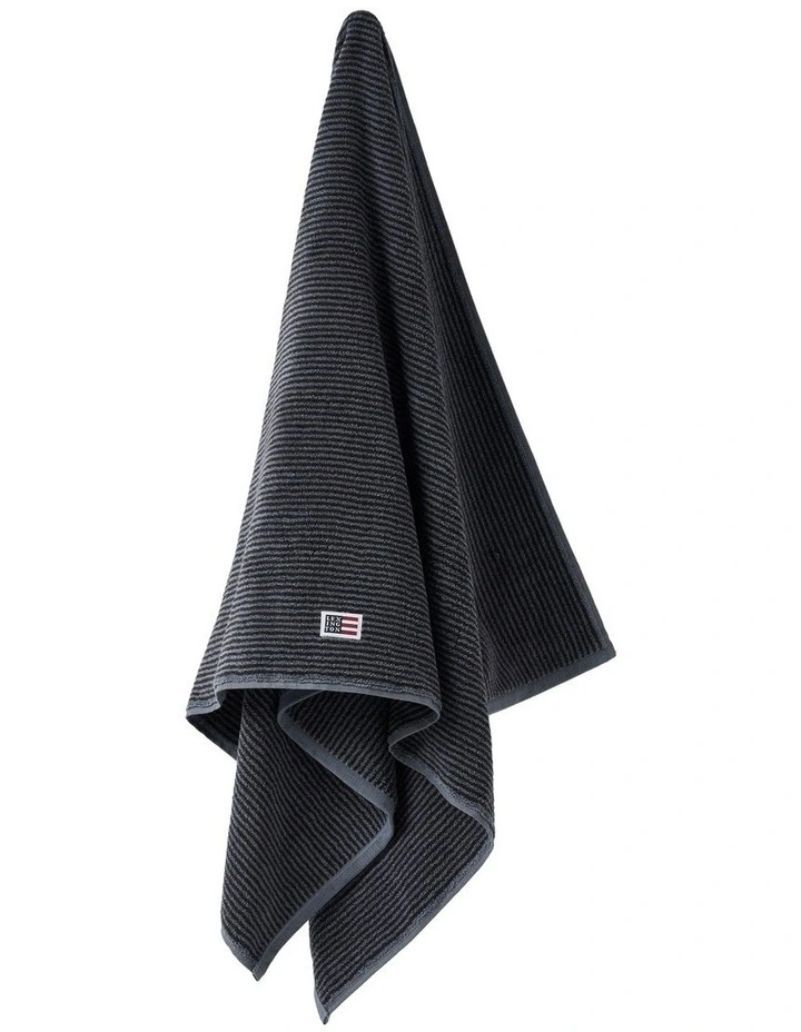 Icon Original Striped Towel Range in Dark Gray