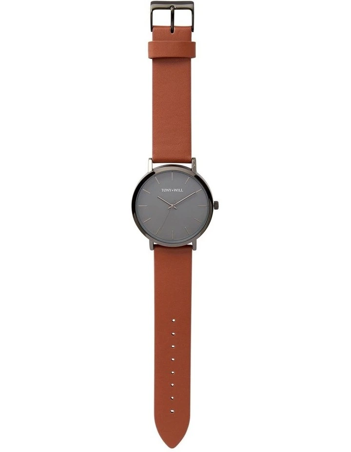 Classic Watch in Gunmetal/Grey/Tan