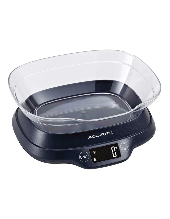 Digital Scale with Bowl & Backlight Display 1g/5kg in Black