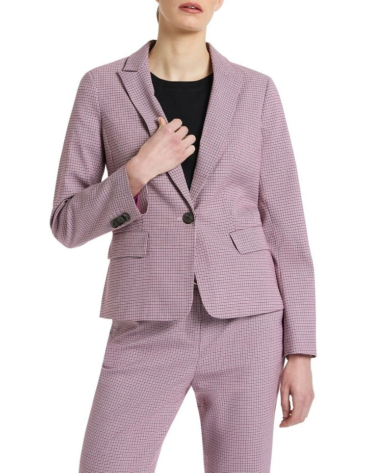 Kassidy Check Blazer in Acai
