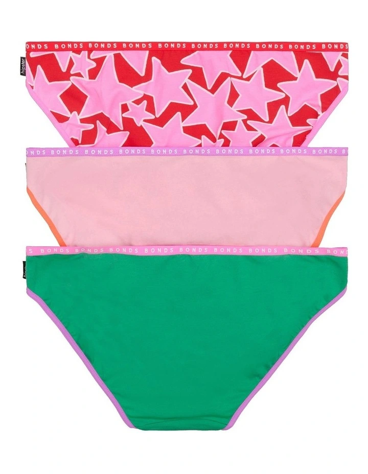 Hipster Bikini 3 Pack in Pink