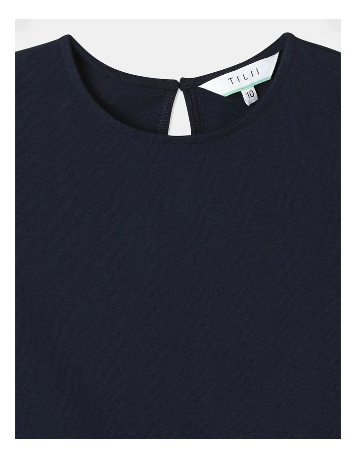 Top with Broderie Trim in Navy