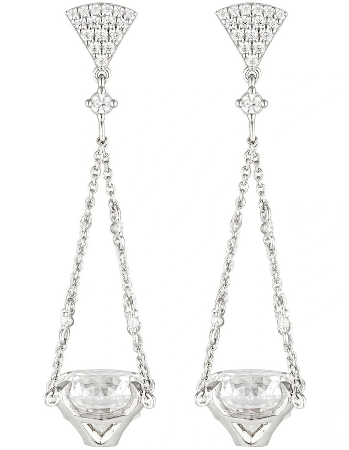 Brilliant Bouquet Silver Earrings