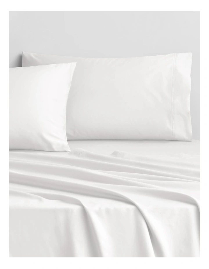 Egyptian Cotton Sateen Multi Depth Fitted Sheet in White