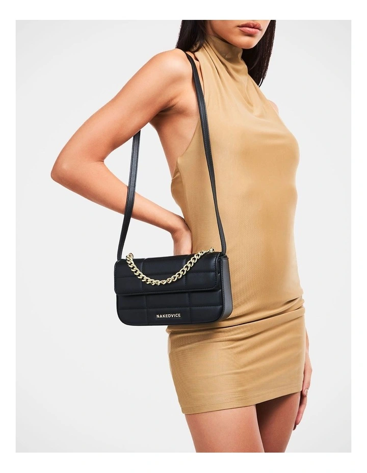 The Dina Handbag in Black/Gold