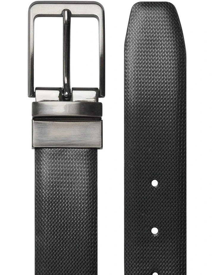Barrett Reversible Prong Belt in Black/Charcoal