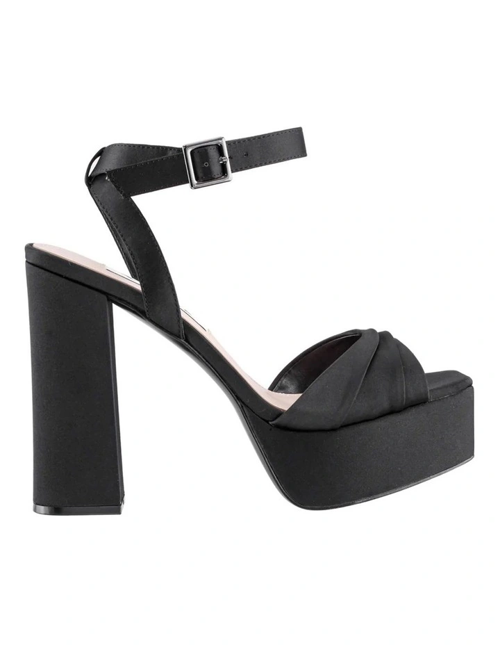 Dorcas Luster Satin Sandals In Black