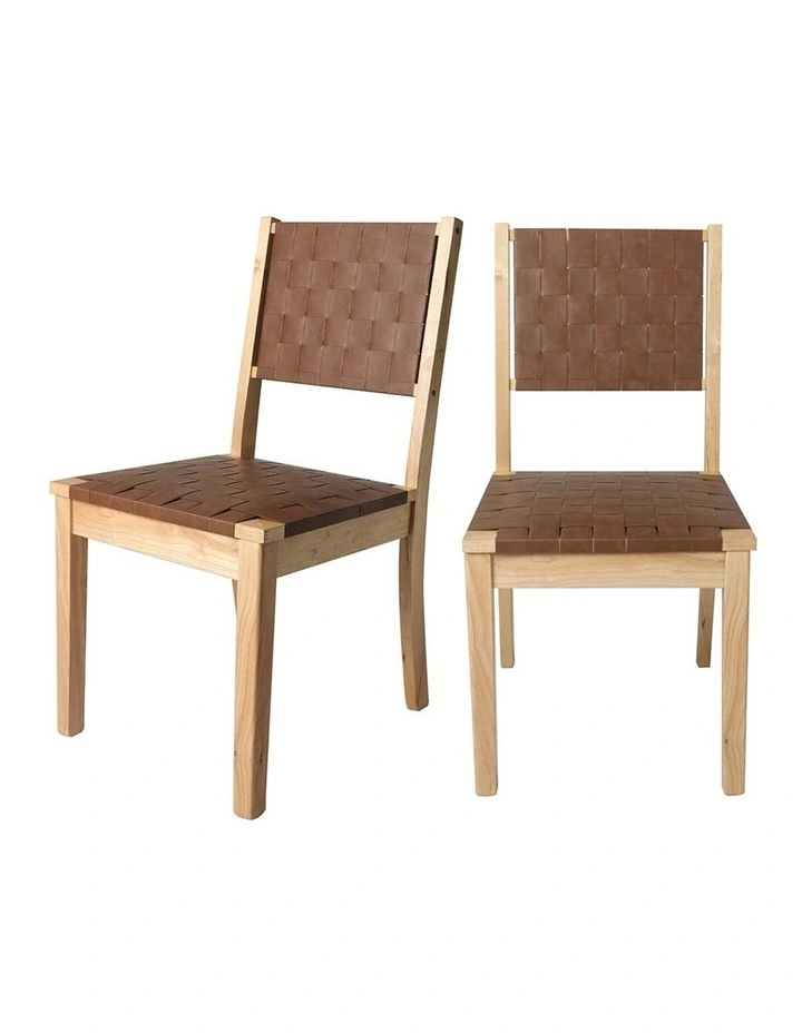 Dining Chairs 2 Pack in Brown