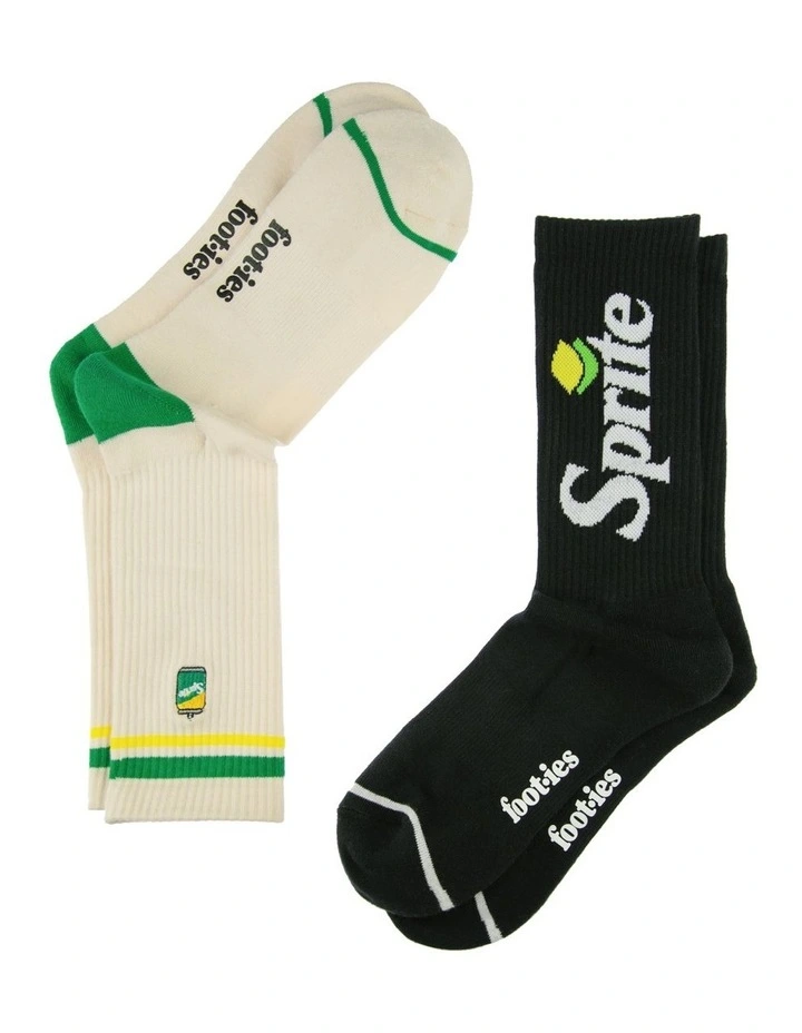 Sprite Sneaker Socks 2 Pack in Assorted