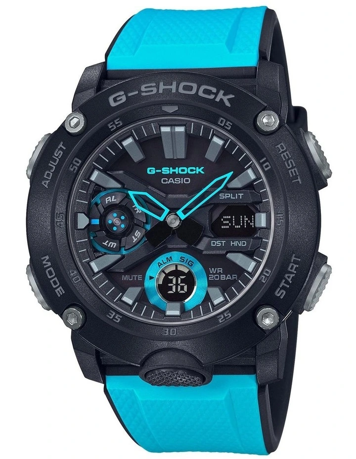GA2000 Carbon Core Series Blue/Black Sports Watch with Interchangable Band