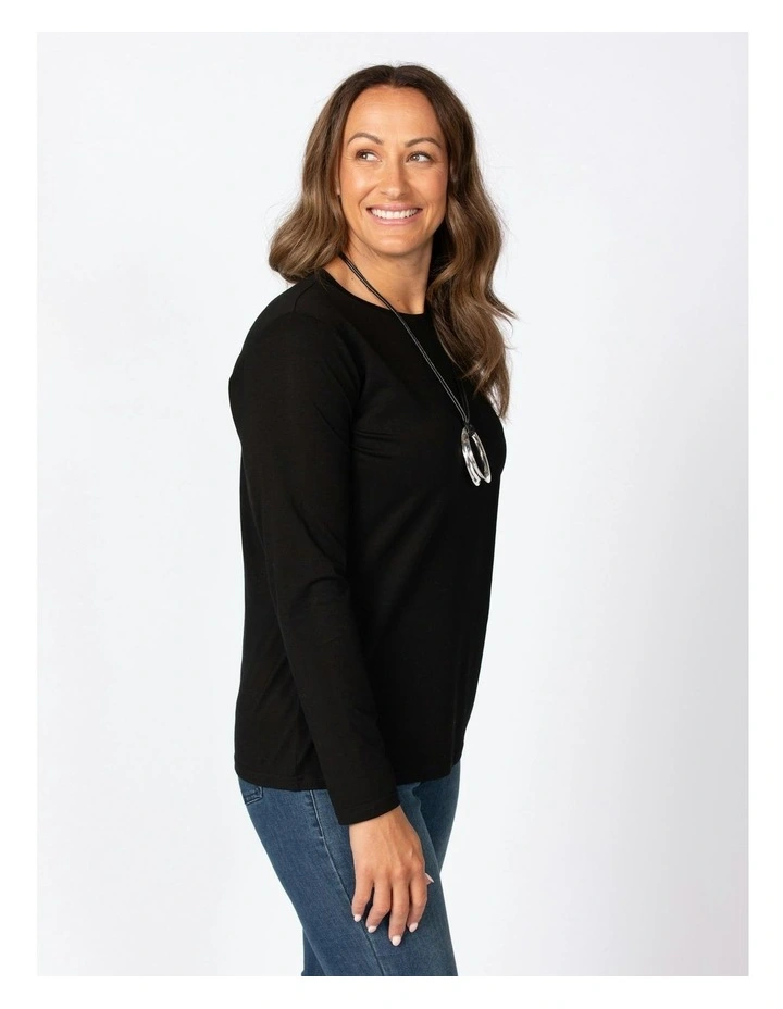 Camp Classic Long Sleeve Tee in Black