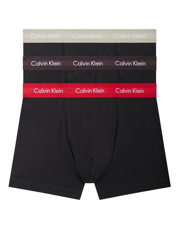 Cotton Stretch Trunks 3 Pack in Multi