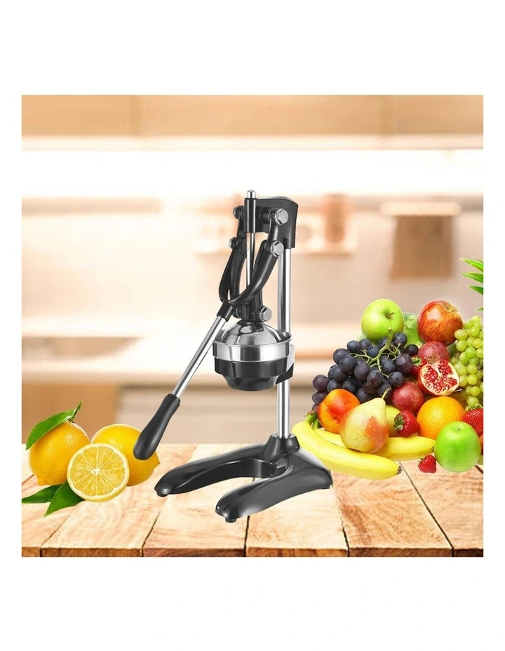 Stainless Steel Manual Hand Press Juicer in Black