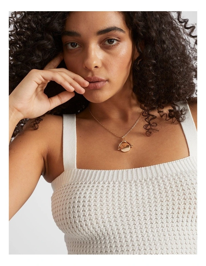 Knot Spinner Necklace in Gold