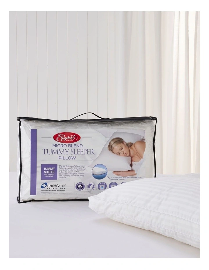 Microblend Tummy Sleeper Pillow in White