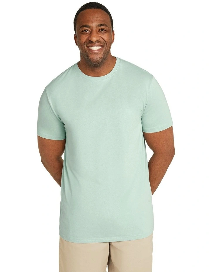 Essential Longline Scoop Tee in Mint