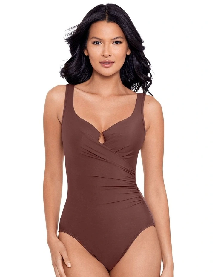Must Haves Escape Underwired Shaping Swimsuit in Tamarind Brown