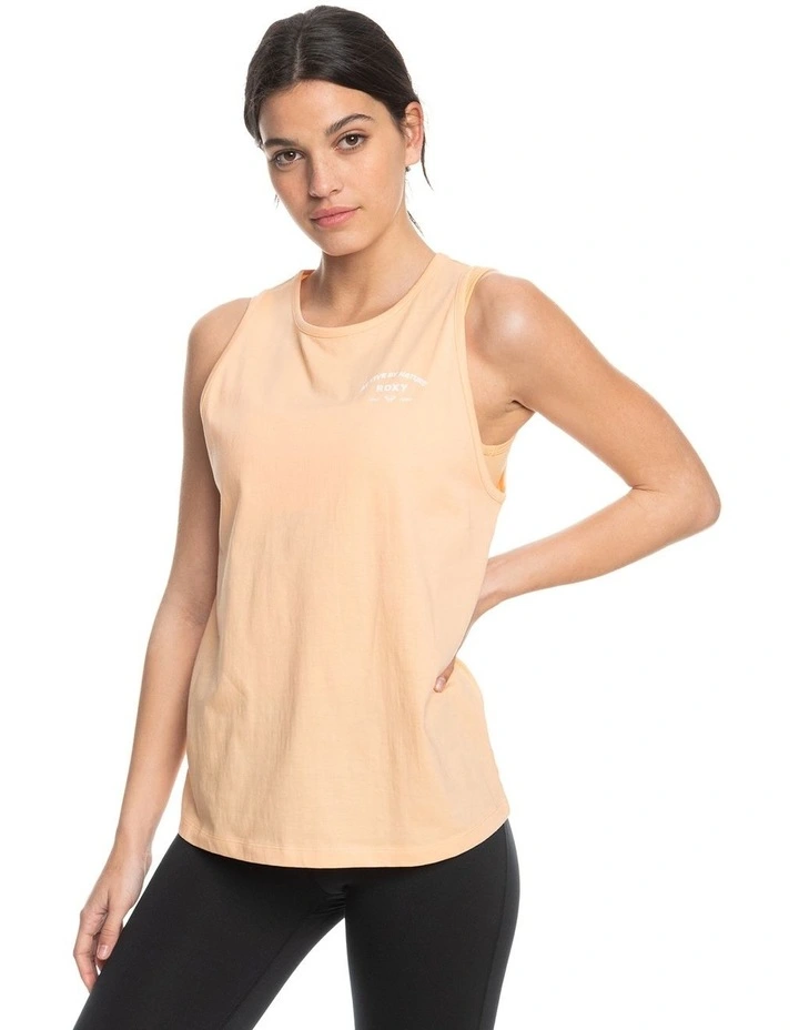 Essential Energy Technical Vest Top in Peach Fuzz