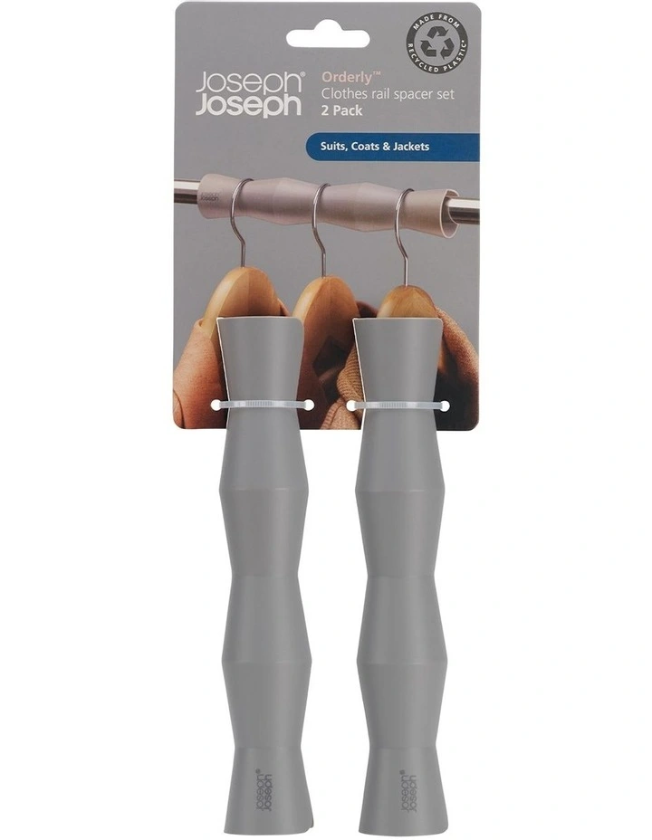 Orderly Cloths Rail Spacers 2 PackinGrey