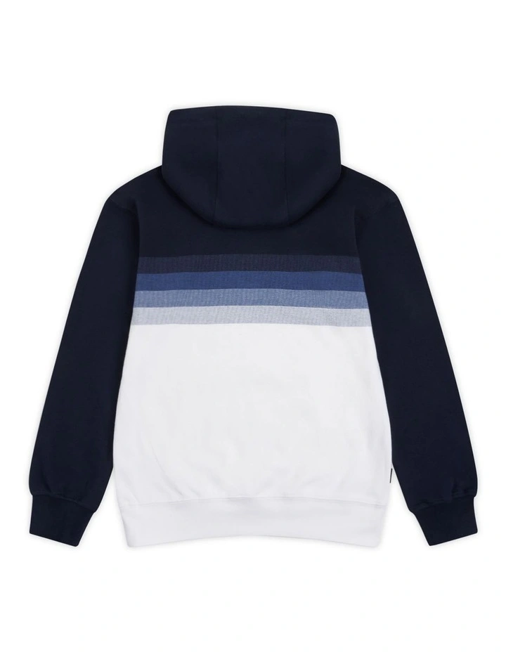 The Baltic Hoodie (3-7 Years) in White/Navy