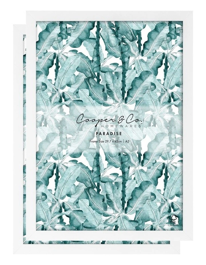 Premium Paradise Photo Frames 29.7x42cm Set Of 2 in White