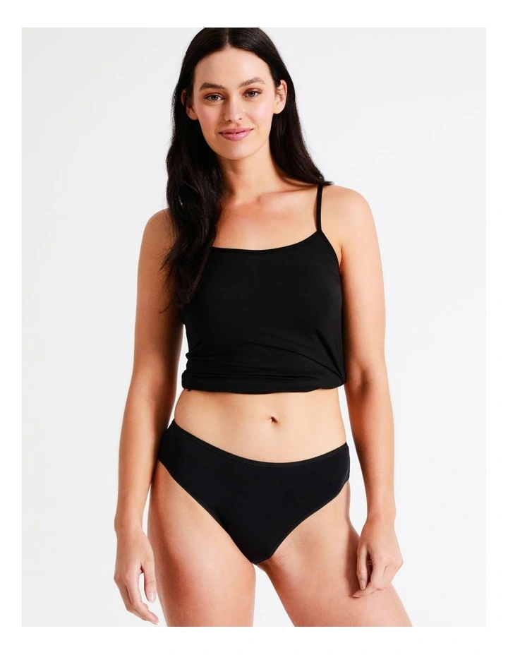 Modal High Cut Brief in Black