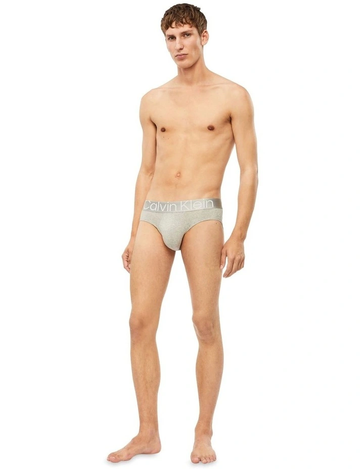 Reconsidered Steele Cotton Briefs 3 Pack in Grey heather/Rhone
