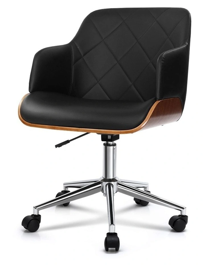 Wooden Office Chair Black Wood