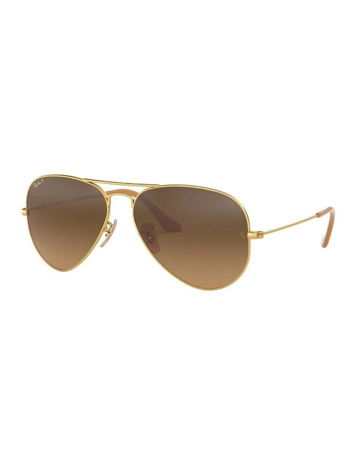 Aviator Gradient Gold RB3025 Polarised Sunglasses