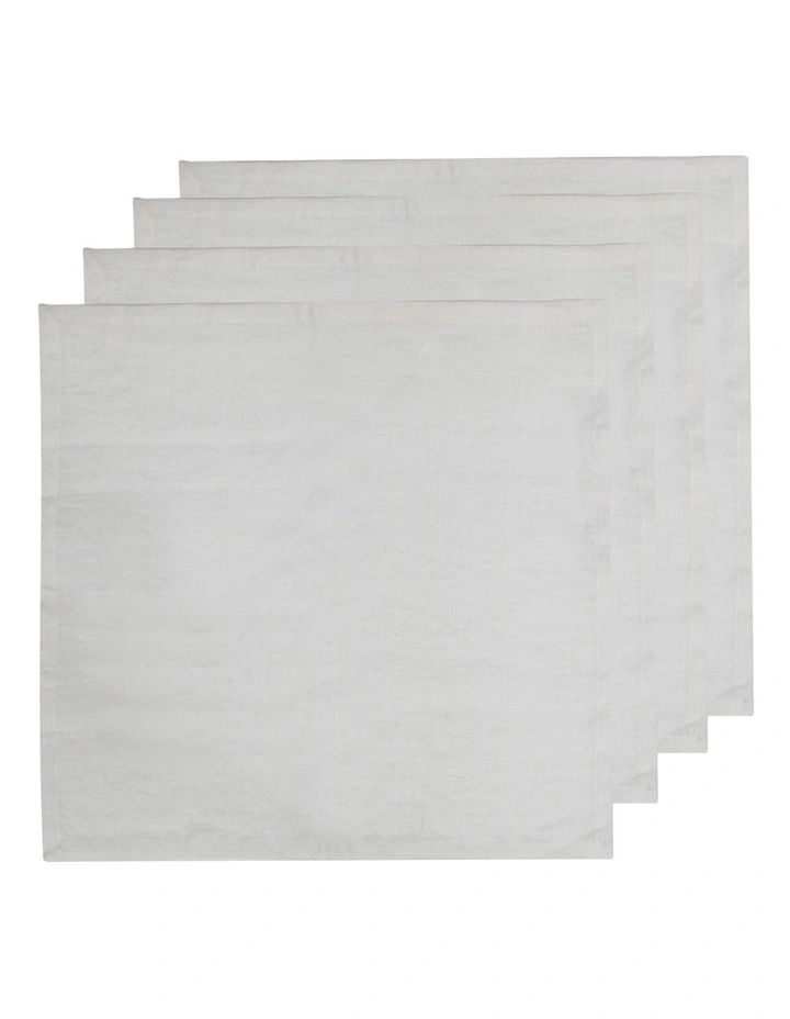Lina Napkin 4 Pack in White