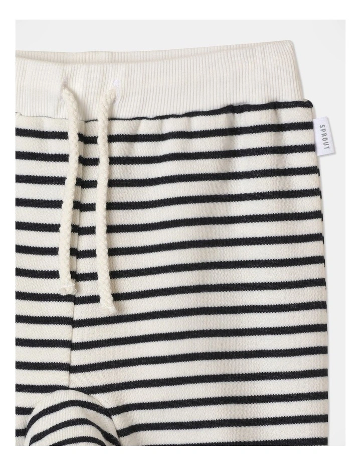 Essential Stripe Trackpant in Cream