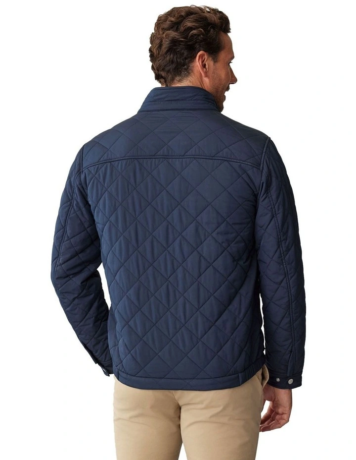 Campbell Zip Harrington Jacket in Navy