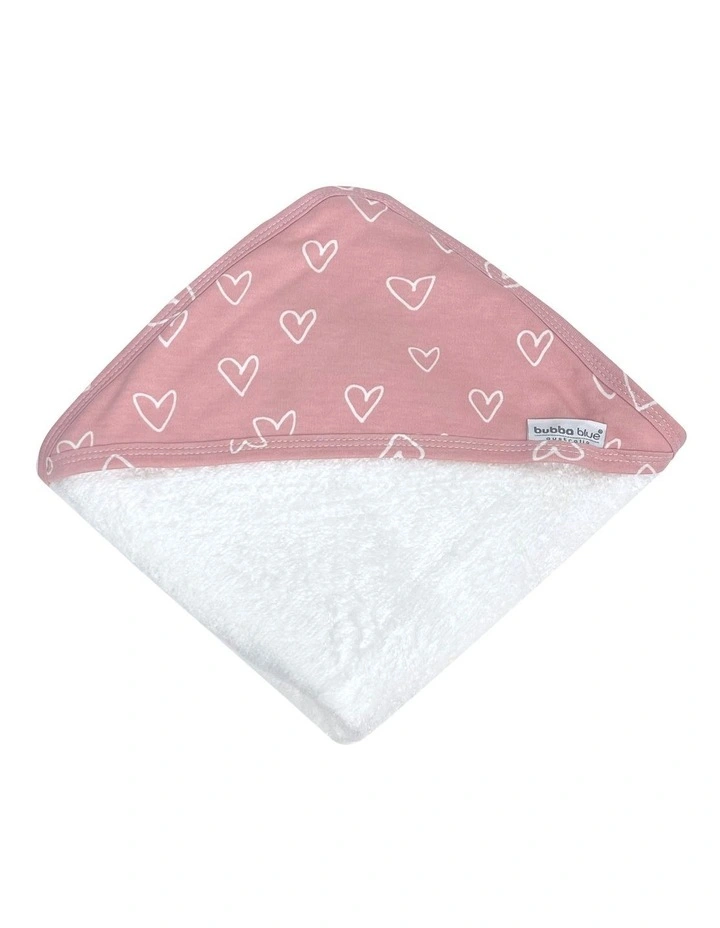 Single Nordic Hooded Towel in Pink