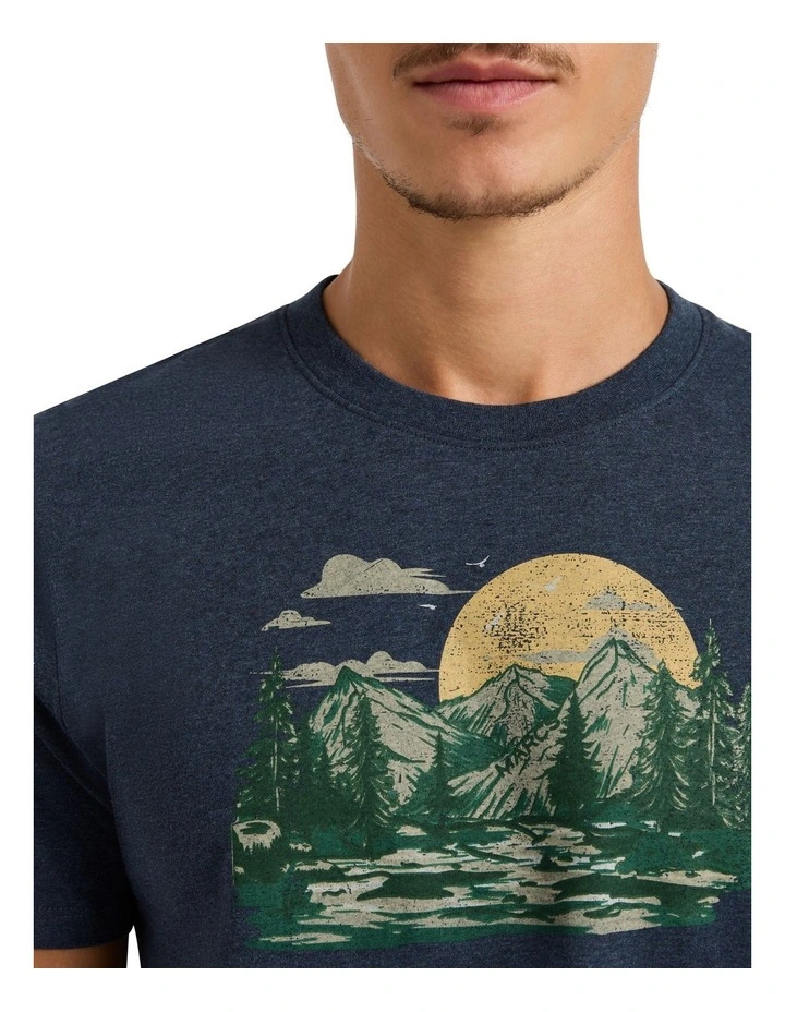 One More Night Tee in Navy Marle