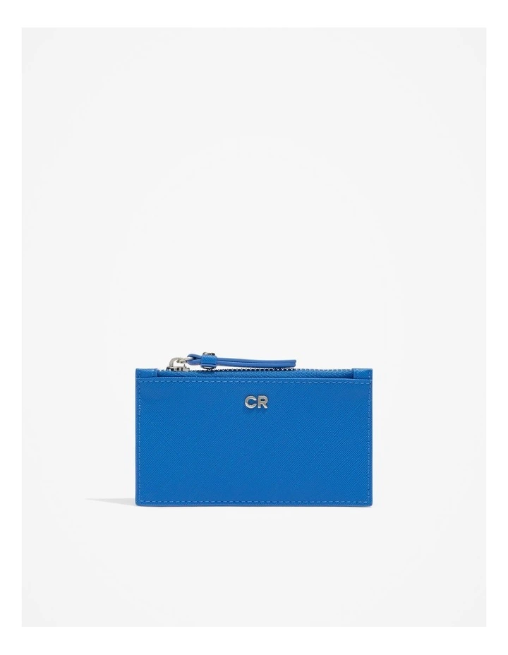 Branded Credit Card Purse in Ocean Blue