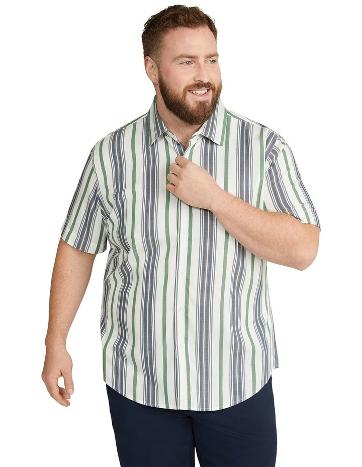 Chad Stripe Shirt in Blue