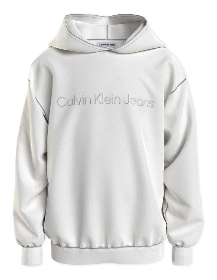 3D Embroidery Hoodie in Grey