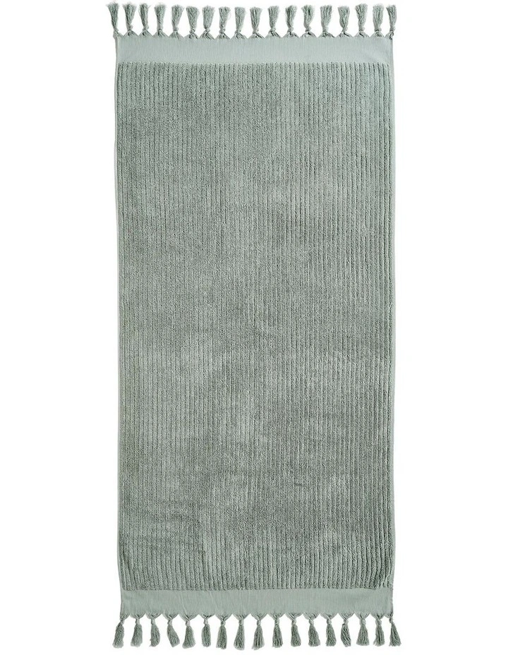Paros Rib Range Bath Towel in Sage
