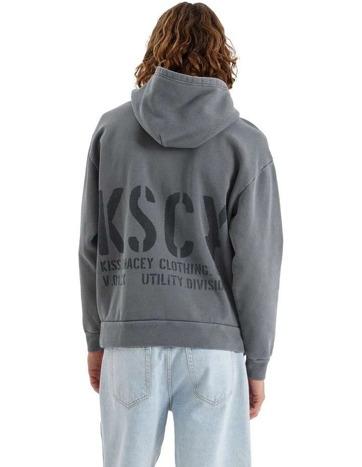 Efficacy Heavy Relaxed Hooded Sweater in Grey