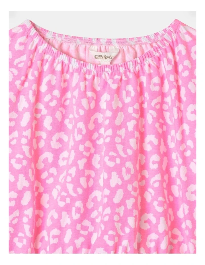 Puff Sleeve Top In Bright Pink