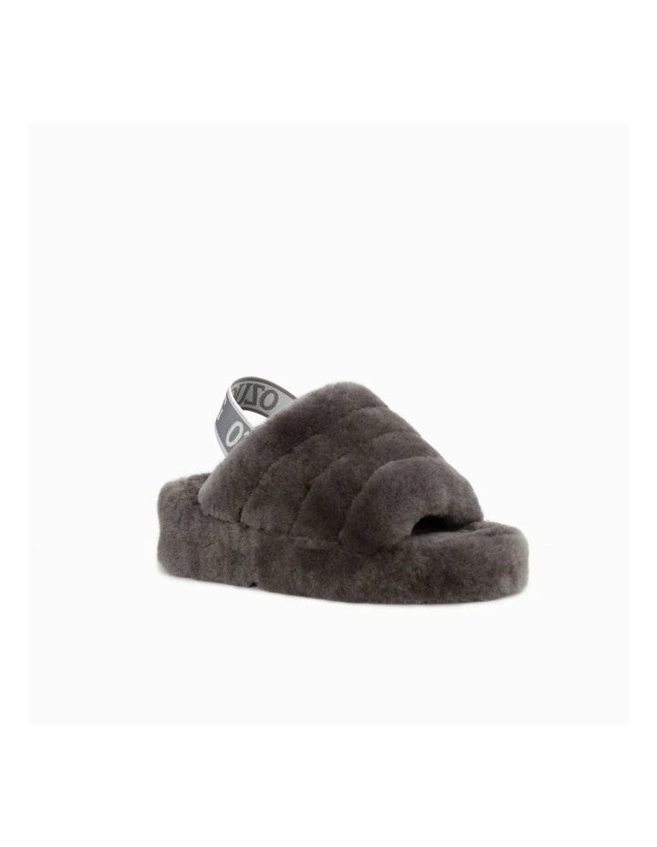 Brooklyn Fluff Slide in Grey