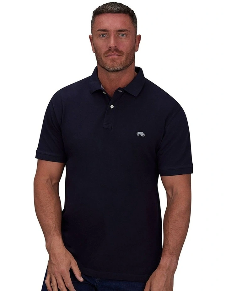 Classic Pique Polo Shirt in Navy