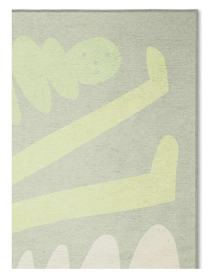 Friends Washable Chenille Area Rug in Neutral