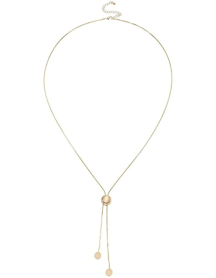 Saturn Cateye Lariat in Gold