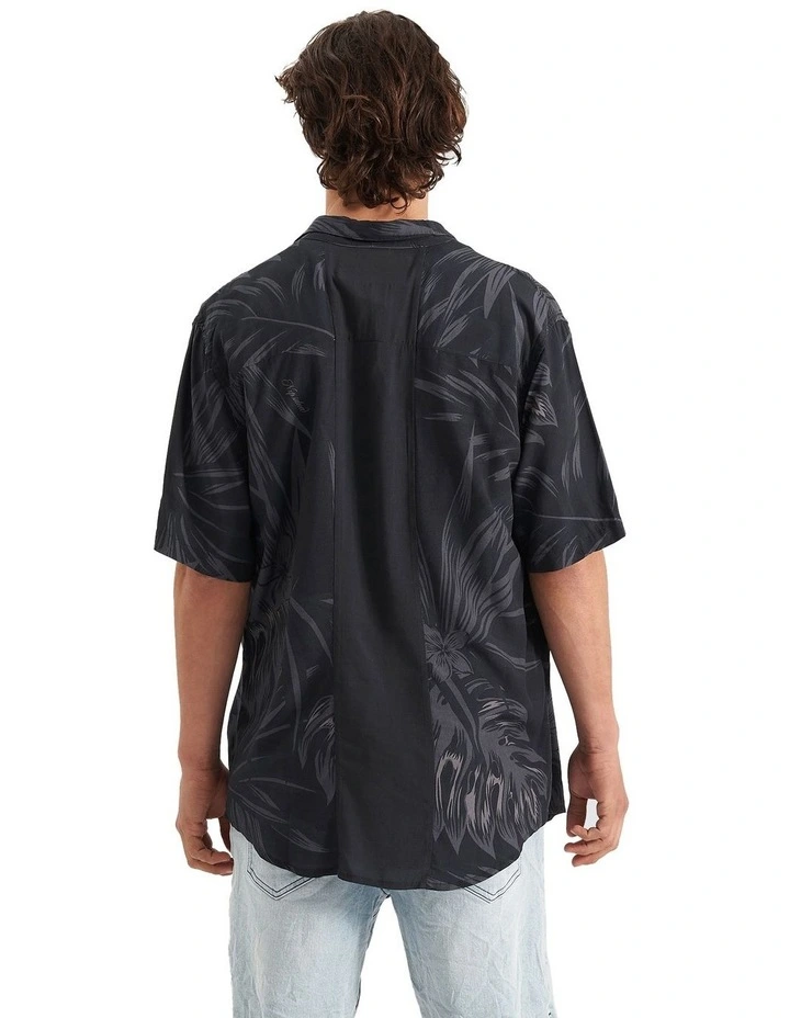 Selector Relaxed Short Sleeve Shirt in Black