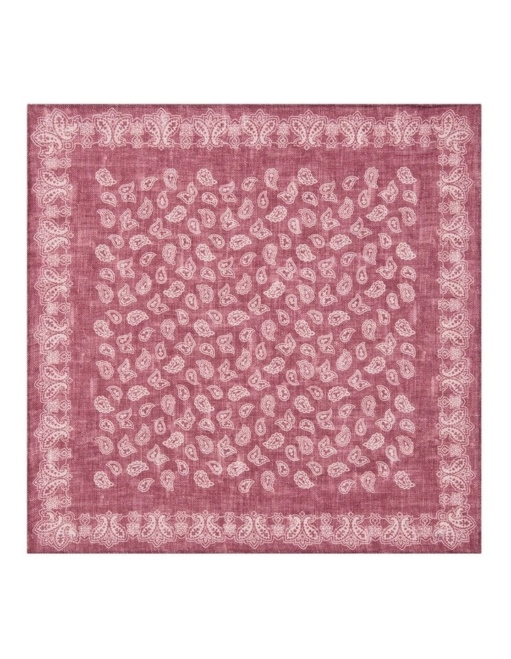 Rhodes Pocket Square in Burgundy