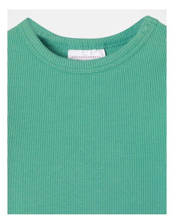 Essential Rib Bodysuit in Bright Green