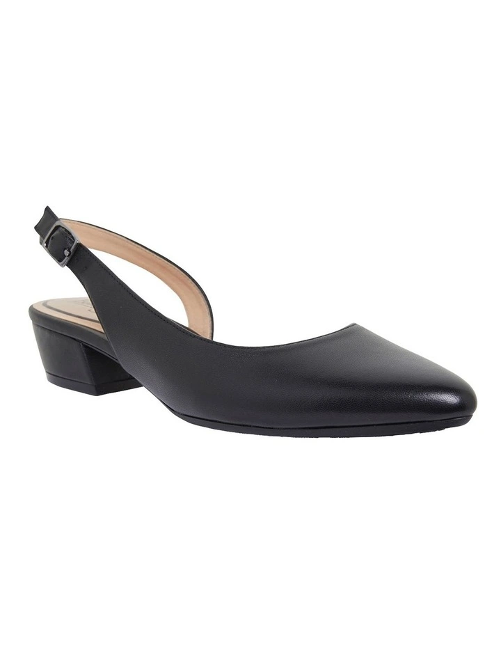 Ramsey Heeled Shoes in Black Leather